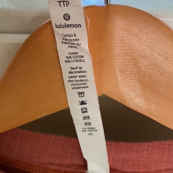 LULULEMON Rustic Clay "Dare to Drape" Long Sleeve Top Size XXS - Picture 6 of 13